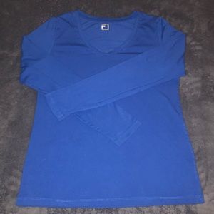 JCPenny Long Sleeve Blue V-Neck Women’s size S